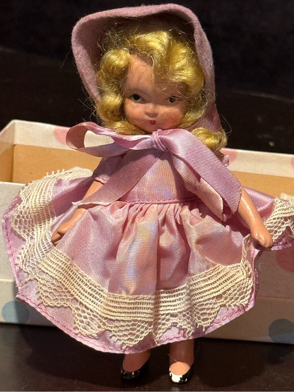 Nancy Ann storybook Lucy Locket Vintage 5" Fashion Doll #115 Blonde